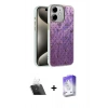 MARSİLYAN™- iPhone 11 Kılıf Zirve Modern Prime - Siyah Bilvis 5in1 3D Magic Cam Ekran Koruyucu + Kamera Lens Koruma Cam - SF