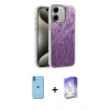MARSİLYAN™- iPhone 11 Kılıf Zirve Modern Prime - Siyah Bilvis 5in1 3D Magic Cam Ekran Koruyucu + Neon Fosforlu Kamera Lens - MI