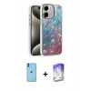 MARSİLYAN™- iPhone 11 Kılıf Zirve Modern Prime - Siyah Bilvis 5in1 3D Magic Cam Ekran Koruyucu + Neon Fosforlu Kamera Lens - MI