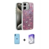 MARSİLYAN™- iPhone 11 Kılıf Zirve Modern Prime - Siyah Bilvis 5in1 3D Magic Cam Ekran Koruyucu + Neon Fosforlu Kamera Lens - MI