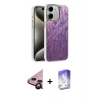 MARSİLYAN™- iPhone 11 Kılıf Zirve Modern Prime - Siyah Bilvis 5in1 3D Magic Cam Ekran Koruyucu + Raze Metal Kamera Lens - SH