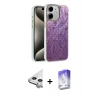 MARSİLYAN™- iPhone 11 Kılıf Zirve Modern Prime - Siyah Bilvis 5in1 3D Magic Cam Ekran Koruyucu + Raze Metal Kamera Lens - GS