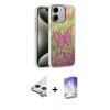 MARSİLYAN™- iPhone 11 Kılıf Zirve Modern Prime - Siyah Bilvis 5in1 3D Magic Cam Ekran Koruyucu + Raze Metal Kamera Lens - GS