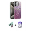 MARSİLYAN™- iPhone 11 Kılıf Zirve Modern Prime - Siyah Bilvis 5in1 3D Magic Cam Ekran Koruyucu + Raze Metal Kamera Lens - KI