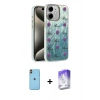 MARSİLYAN™- iPhone 11 Kılıf Zirve Modern Prime - Siyah Bilvis 5in1 3D Magic Cam Ekran Koruyucu + Neon Fosforlu Kamera Lens - TU