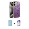 MARSİLYAN™- iPhone 11 Kılıf Zirve Modern Prime - Siyah Bilvis 5in1 3D Magic Cam Ekran Koruyucu + Neon Fosforlu Kamera Lens - TU