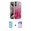 MARSİLYAN™- iPhone 11 Kılıf Zirve Modern Prime - Siyah Bilvis 5in1 3D Magic Cam Ekran Koruyucu + Neon Fosforlu Kamera Lens - TU