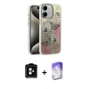 MARSİLYAN™- iPhone 11 Kılıf Zirve Modern Prime - Siyah Bilvis 5in1 3D Magic Cam Ekran Koruyucu + Turuncu PVD Metal Kamera Lens