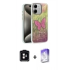 MARSİLYAN™- iPhone 11 Kılıf Zirve Modern Prime - Siyah Bilvis 5in1 3D Magic Cam Ekran Koruyucu + Turuncu PVD Metal Kamera Lens