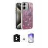 MARSİLYAN™- iPhone 11 Kılıf Zirve Modern Prime - Siyah Bilvis 5in1 3D Magic Cam Ekran Koruyucu + Turuncu PVD Metal Kamera Lens