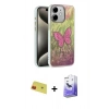 MARSİLYAN™- iPhone 11 Kılıf Zirve Modern Prime - Siyah Bilvis 5in1 5D Magic Hayalet Cam Ekran Koruyucu + Rainbow Kamera Lens Koruma Cam - KI