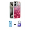 MARSİLYAN™- iPhone 11 Kılıf Zirve Modern Prime - Siyah Bilvis 5in1 5D Magic Hayalet Cam Ekran Koruyucu + Neon Fosforlu Kamera Lens - MI