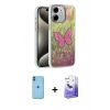 MARSİLYAN™- iPhone 11 Kılıf Zirve Modern Prime - Siyah Bilvis 5in1 5D Magic Hayalet Cam Ekran Koruyucu + Neon Fosforlu Kamera Lens - MI