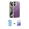 MARSİLYAN™- iPhone 11 Kılıf Zirve Modern Prime - Siyah Bilvis 5in1 5D Magic Hayalet Cam Ekran Koruyucu + Neon Fosforlu Kamera Lens - MI