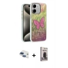 MARSİLYAN™- iPhone 11 Kılıf Zirve Modern Prime - Siyah Bilvis Hayalet Cam Ekran Koruyucu + Pers Alüminyum Kamera Lens - LT