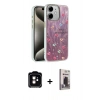 MARSİLYAN™- iPhone 11 Kılıf Zirve Modern Prime - Siyah Bilvis Hayalet Cam Ekran Koruyucu + PVD Metal Kamera Lens - TU
