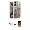 MARSİLYAN™- iPhone 11 Kılıf Zirve Modern Prime - Siyah Buffer Cam Ekran Koruyucu + Gold Pers Alüminyum Kamera Lens