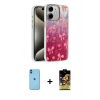 MARSİLYAN™- iPhone 11 Kılıf Zirve Modern Prime - Siyah Buffer Cam Ekran Koruyucu + Neon Fosforlu Kamera Lens - MI
