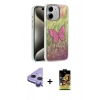 MARSİLYAN™- iPhone 11 Kılıf Zirve Modern Prime - Siyah Buffer Cam Ekran Koruyucu + Mor Raze Metal Kamera Lens