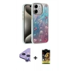 MARSİLYAN™- iPhone 11 Kılıf Zirve Modern Prime - Siyah Buffer Cam Ekran Koruyucu + Mor Raze Metal Kamera Lens