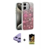 MARSİLYAN™- iPhone 11 Kılıf Zirve Modern Prime - Siyah Buffer Cam Ekran Koruyucu + Mor Raze Metal Kamera Lens