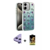 MARSİLYAN™- iPhone 11 Kılıf Zirve Modern Prime - Siyah Buffer Cam Ekran Koruyucu + Mor Raze Metal Kamera Lens