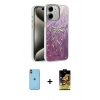 MARSİLYAN™- iPhone 11 Kılıf Zirve Modern Prime - Siyah Buffer Cam Ekran Koruyucu + Neon Fosforlu Kamera Lens - TU