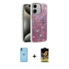 MARSİLYAN™- iPhone 11 Kılıf Zirve Modern Prime - Siyah Buffer Cam Ekran Koruyucu + Neon Fosforlu Kamera Lens - TU