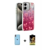 MARSİLYAN™- iPhone 11 Kılıf Zirve Modern Prime - Siyah Buffer Cam Ekran Koruyucu + Neon Fosforlu Kamera Lens - TU