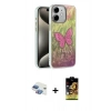 MARSİLYAN™- iPhone 11 Kılıf Zirve Modern Prime - Siyah Buffer Cam Ekran Koruyucu + Pers Alüminyum Kamera Lens - GI