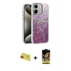 MARSİLYAN™- iPhone 11 Kılıf Zirve Modern Prime - Siyah Buffer Cam Ekran Koruyucu + Rainbow Kamera Lens Koruma Cam - KI