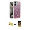 MARSİLYAN™- iPhone 11 Kılıf Zirve Modern Prime - Siyah Buffer Cam Ekran Koruyucu + Rainbow Kamera Lens Koruma Cam - KI