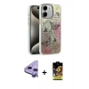 MARSİLYAN™- iPhone 11 Kılıf Zirve Modern Prime - Siyah Buffer Cam Ekran Koruyucu + Raze Metal Kamera Lens - MR