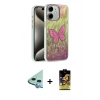 MARSİLYAN™- iPhone 11 Kılıf Zirve Modern Prime - Siyah Buffer Cam Ekran Koruyucu + Raze Metal Kamera Lens - MI