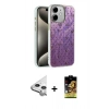 MARSİLYAN™- iPhone 11 Kılıf Zirve Modern Prime - Siyah Buffer Cam Ekran Koruyucu + Raze Metal Kamera Lens - GS