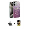 MARSİLYAN™- iPhone 11 Kılıf Zirve Modern Prime - Siyah Buffer Cam Ekran Koruyucu + Şeffaf Kamera Lens Koruma Cam
