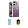 MARSİLYAN™- iPhone 11 Kılıf Zirve Modern Prime - Siyah Buffer Cam Ekran Koruyucu + Yeşil Neon Fosforlu Kamera Lens