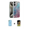MARSİLYAN™- iPhone 11 Kılıf Zirve Modern Prime - Siyah Buffer Cam Ekran Koruyucu + Yeşil Neon Fosforlu Kamera Lens