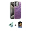 MARSİLYAN™- iPhone 11 Kılıf Zirve Modern Prime - Siyah Buffer Hayalet Cam Ekran Koruyucu + Raze Metal Kamera Lens - MI