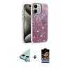 MARSİLYAN™- iPhone 11 Kılıf Zirve Modern Prime - Siyah Buffer Hayalet Cam Ekran Koruyucu + Raze Metal Kamera Lens - MI