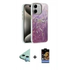 MARSİLYAN™- iPhone 11 Kılıf Zirve Modern Prime - Siyah Buffer Hayalet Cam Ekran Koruyucu + Raze Metal Kamera Lens - MI