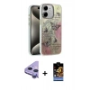 MARSİLYAN™- iPhone 11 Kılıf Zirve Modern Prime - Siyah Buffer Hayalet Cam Ekran Koruyucu + Raze Metal Kamera Lens - MR