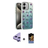 MARSİLYAN™- iPhone 11 Kılıf Zirve Modern Prime - Siyah Buffer Hayalet Cam Ekran Koruyucu + Raze Metal Kamera Lens - MR