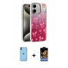 MARSİLYAN™- iPhone 11 Kılıf Zirve Modern Prime - Siyah Buffer Hayalet Cam Ekran Koruyucu + Neon Fosforlu Kamera Lens - TU