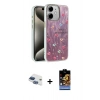 MARSİLYAN™- iPhone 11 Kılıf Zirve Modern Prime - Siyah Buffer Hayalet Cam Ekran Koruyucu + Pers Alüminyum Kamera Lens - LT