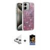 MARSİLYAN™- iPhone 11 Kılıf Zirve Modern Prime - Siyah Buffer Hayalet Cam Ekran Koruyucu + Raze Metal Kamera Lens - GS