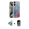 MARSİLYAN™- iPhone 11 Kılıf Zirve Modern Prime - Siyah Buffer Hayalet Cam Ekran Koruyucu + Raze Metal Kamera Lens - KI