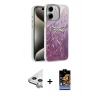 MARSİLYAN™- iPhone 11 Kılıf Zirve Modern Prime - Siyah Buffer Hayalet Cam Ekran Koruyucu + Raze Metal Kamera Lens - GS