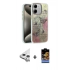 MARSİLYAN™- iPhone 11 Kılıf Zirve Modern Prime - Siyah Buffer Hayalet Cam Ekran Koruyucu + Raze Metal Kamera Lens - GS