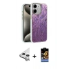 MARSİLYAN™- iPhone 11 Kılıf Zirve Modern Prime - Siyah Buffer Hayalet Cam Ekran Koruyucu + Raze Metal Kamera Lens - GS